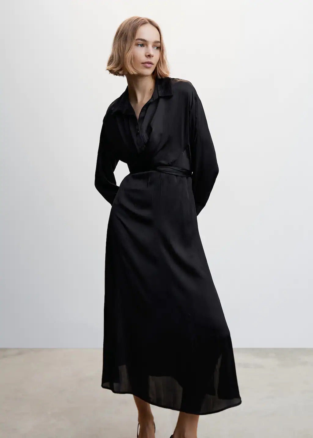 Wrap shirt dress