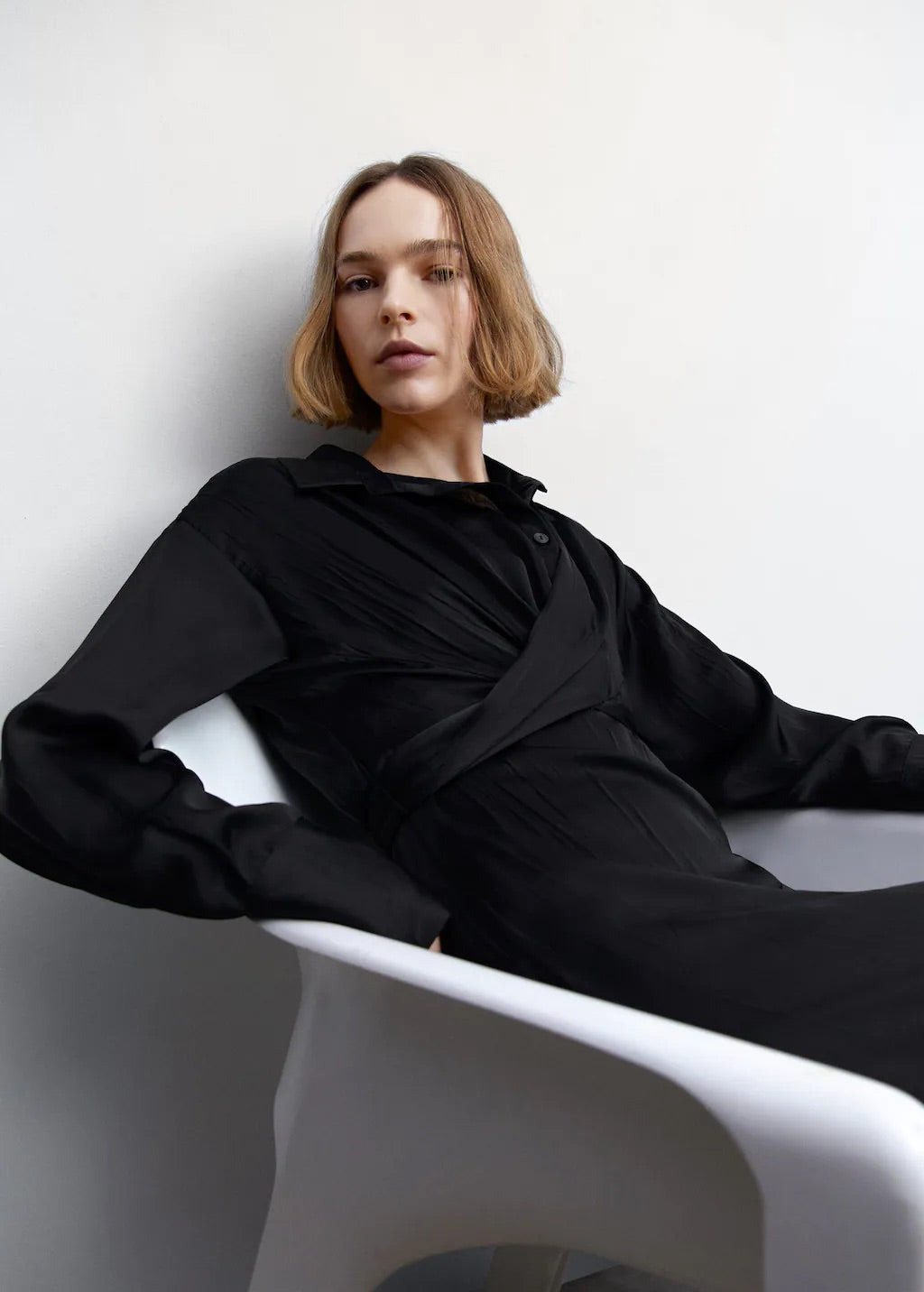 Wrap shirt dress