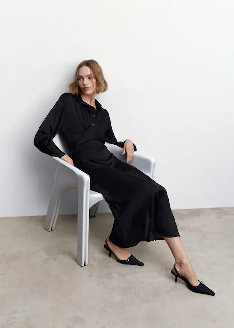 Wrap shirt dress