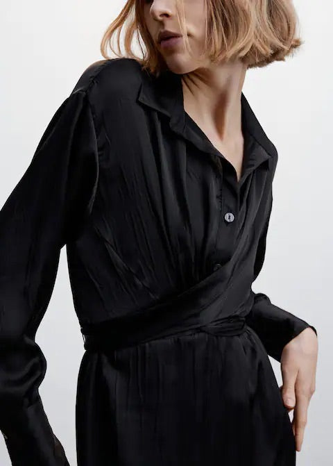 Wrap shirt dress