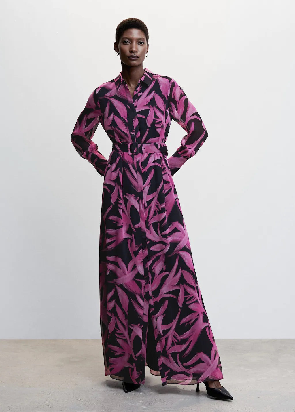 Printed chiffon dress