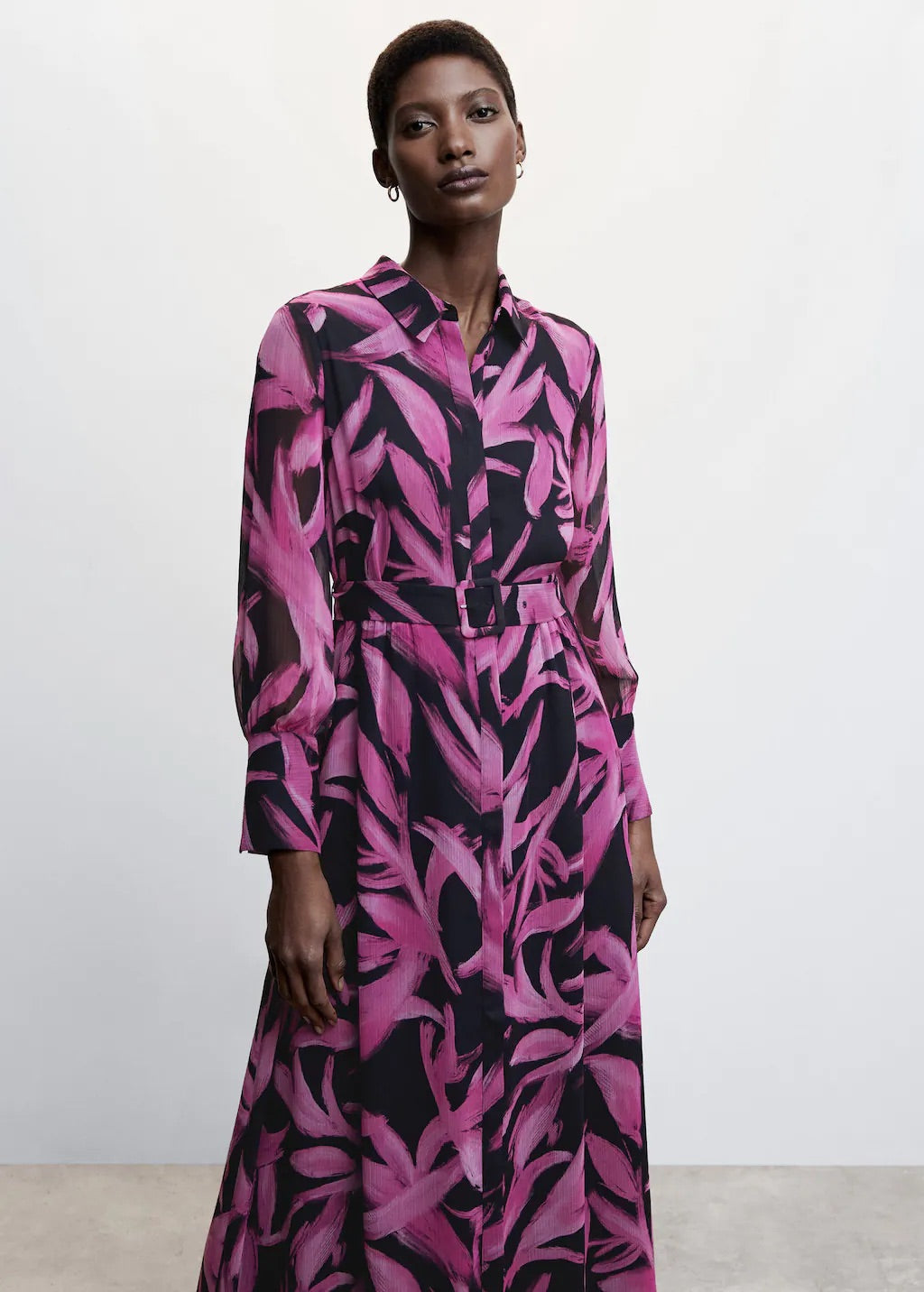 Printed chiffon dress