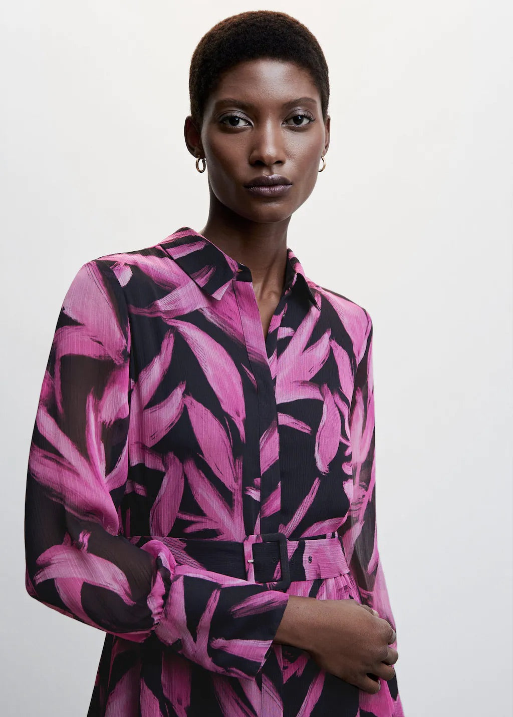 Printed chiffon dress