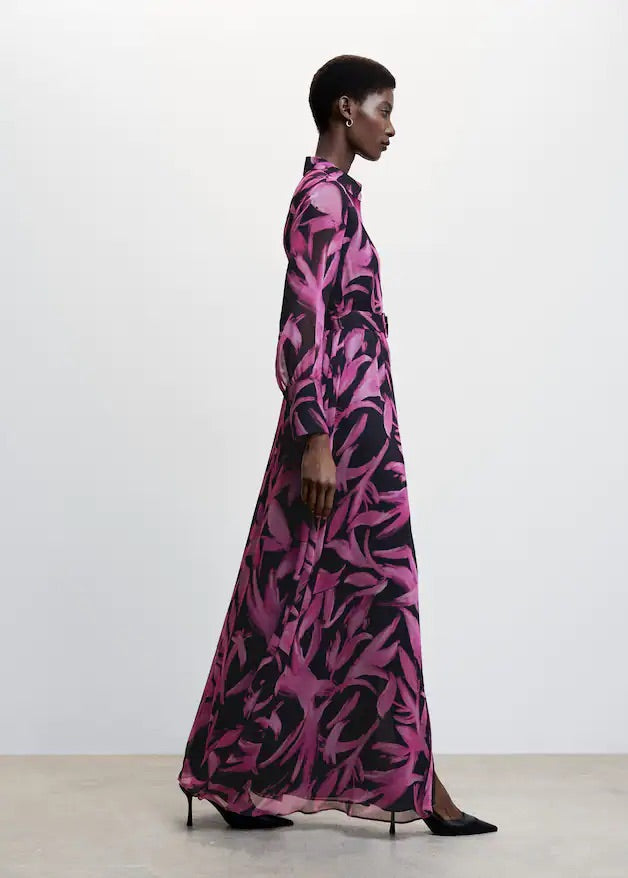 Printed chiffon dress