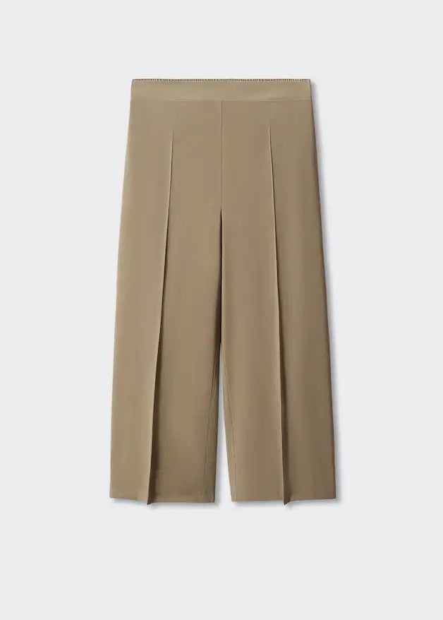 High-waist palazzo trousers