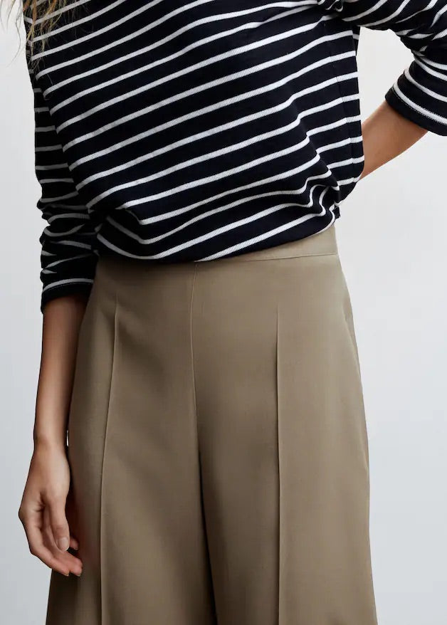 High-waist palazzo trousers