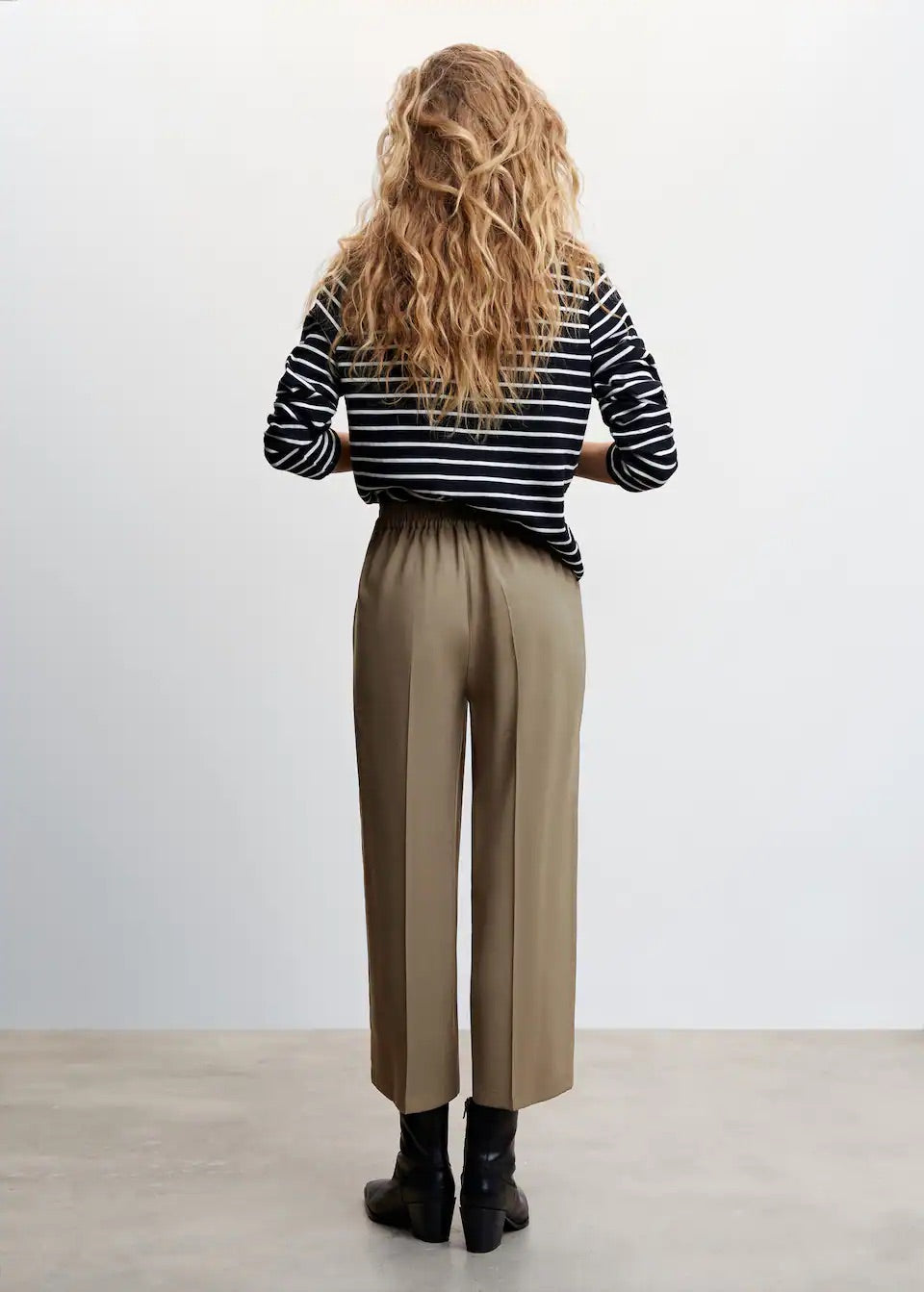 High-waist palazzo trousers