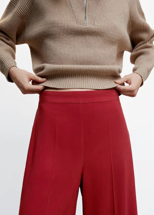 High-waist palazzo trousers