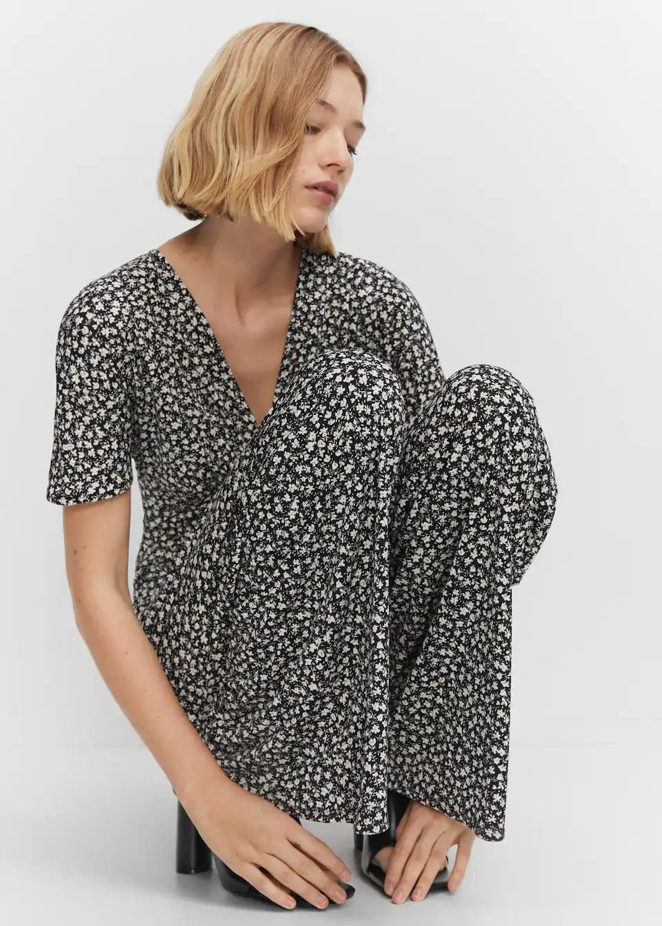 Long printed jumpsuit