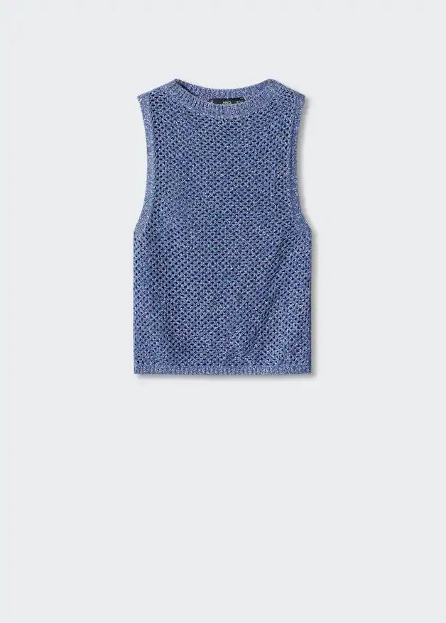 Metallic knit top