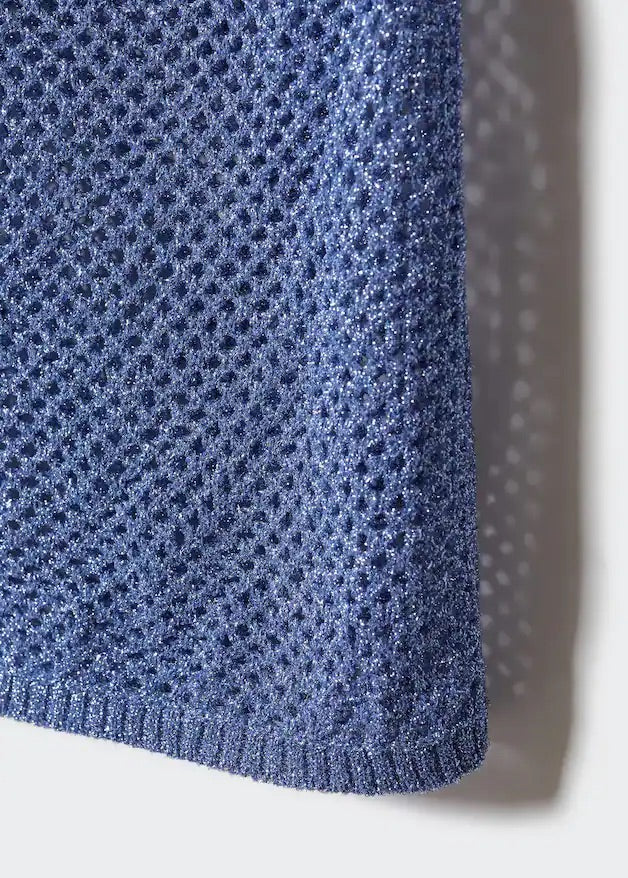 Metallic knit top