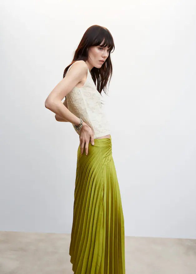 Floral openwork knitted top