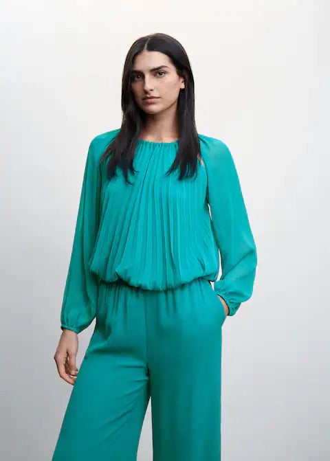 Textured palazzo trousers