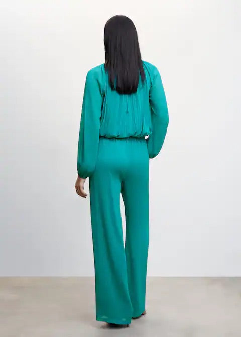 Textured palazzo trousers