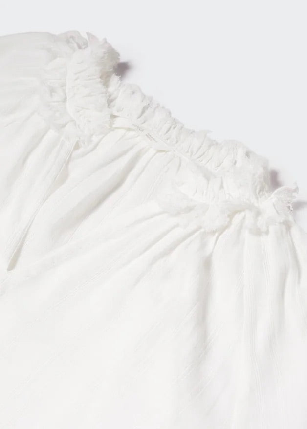 Textured cotton blouse