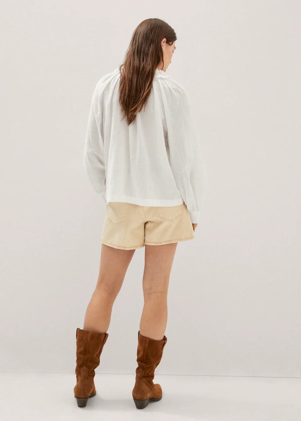 Textured cotton blouse