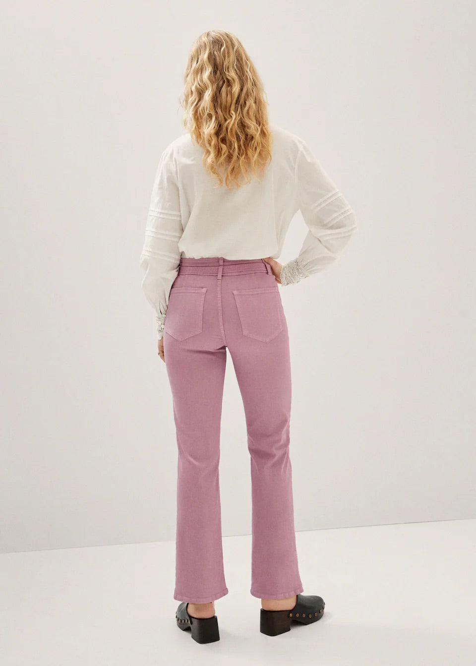 Cotton blouse with openwork details