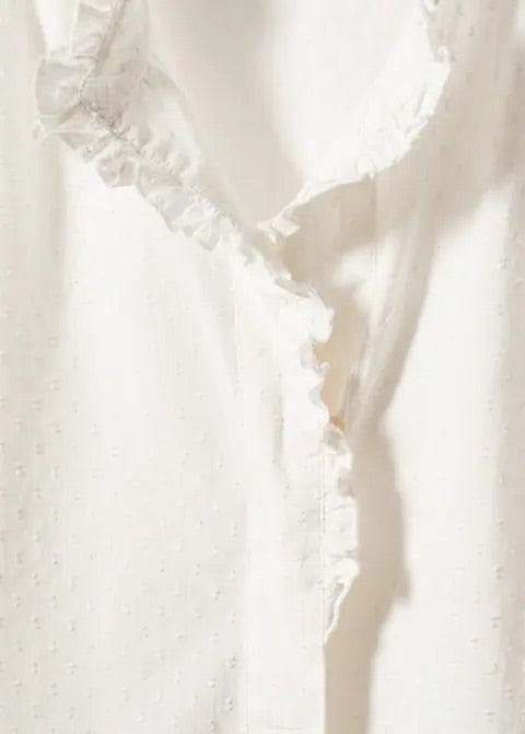 Ruffled plumeti blouse