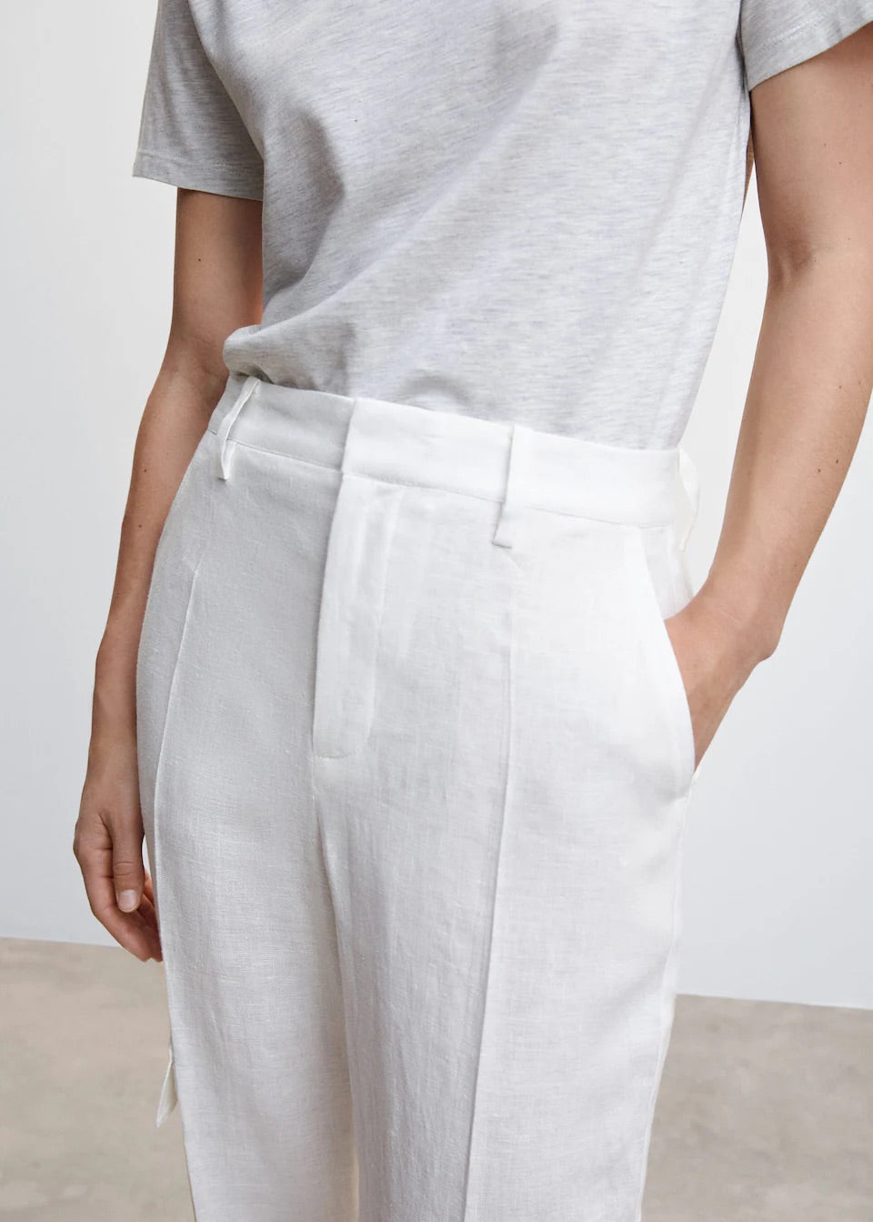 Linen cargo pants