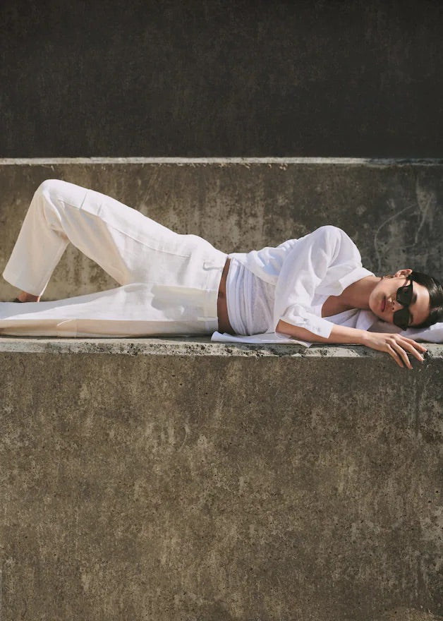 Linen cargo pants