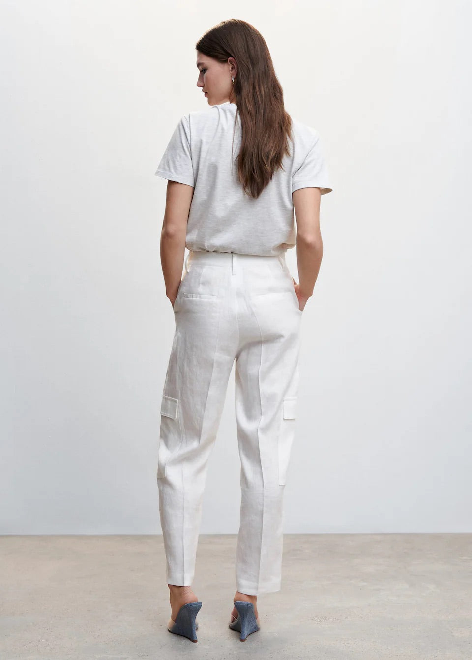 Linen cargo pants