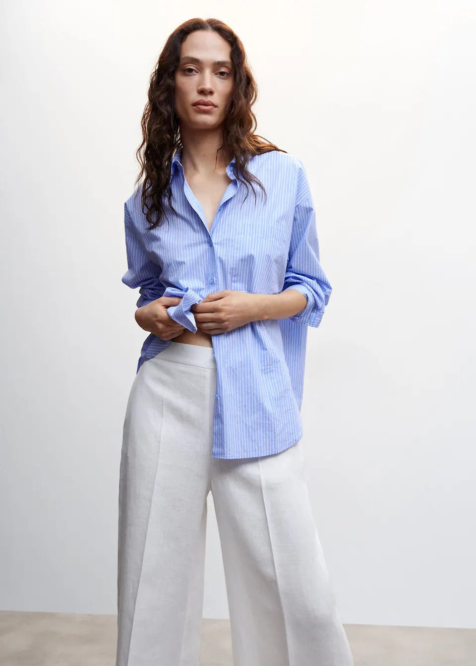 100% linen culotte pants