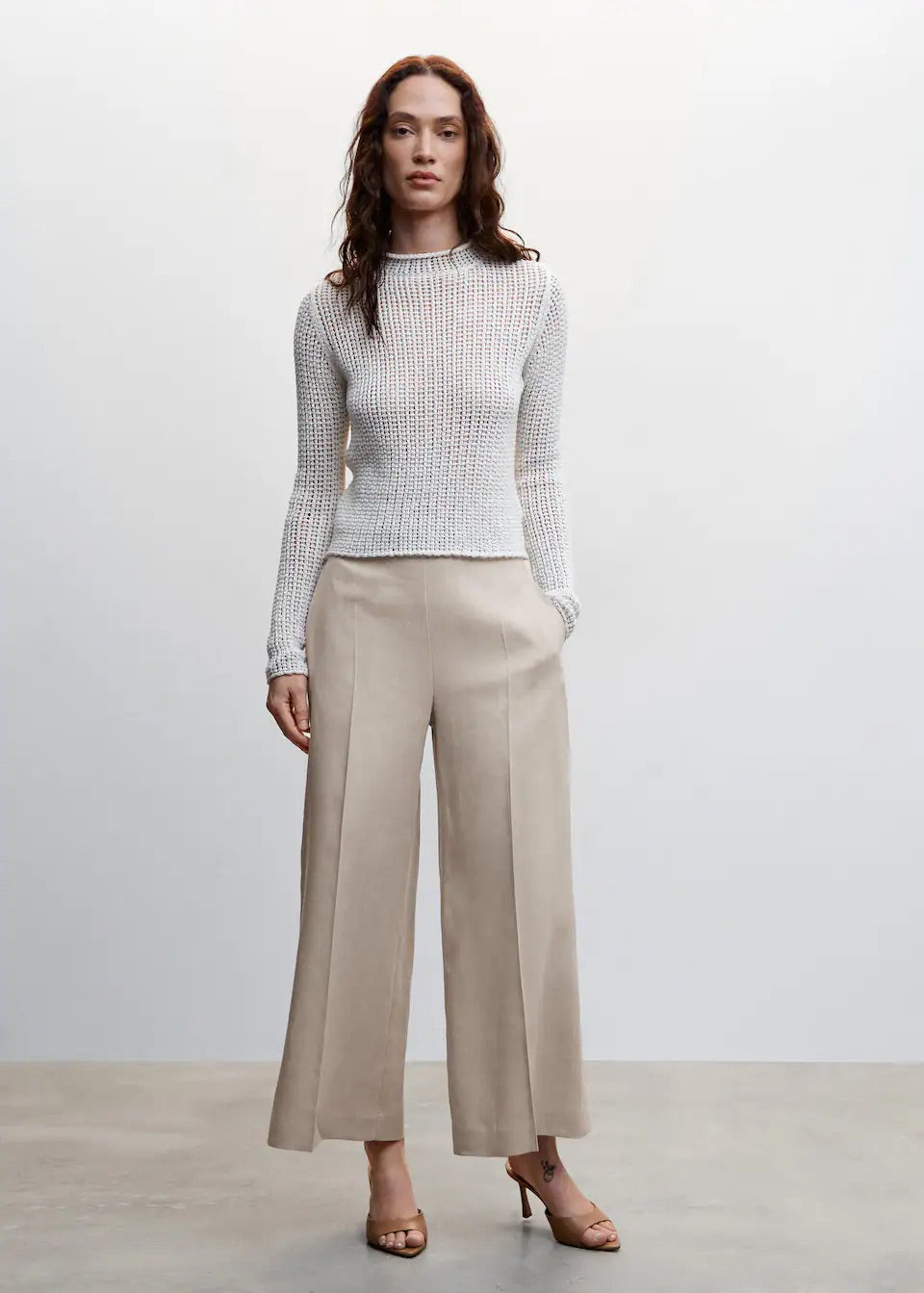 100% linen culotte pants