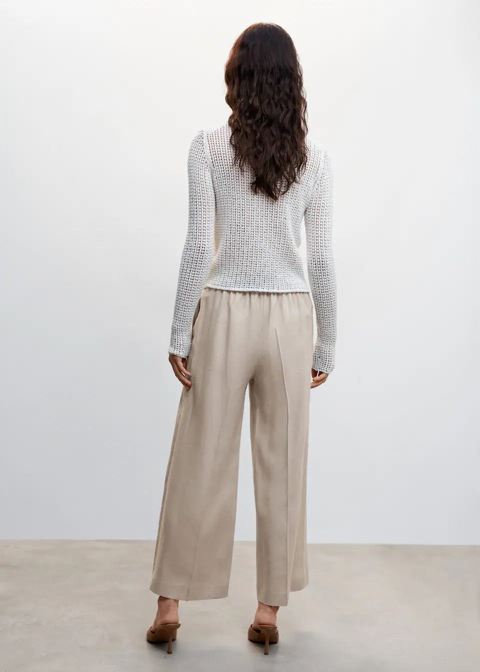 100% linen culotte pants