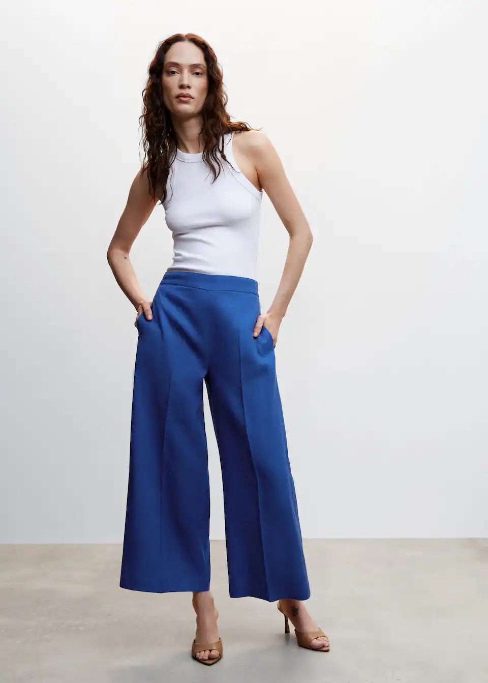 100% linen culotte pants