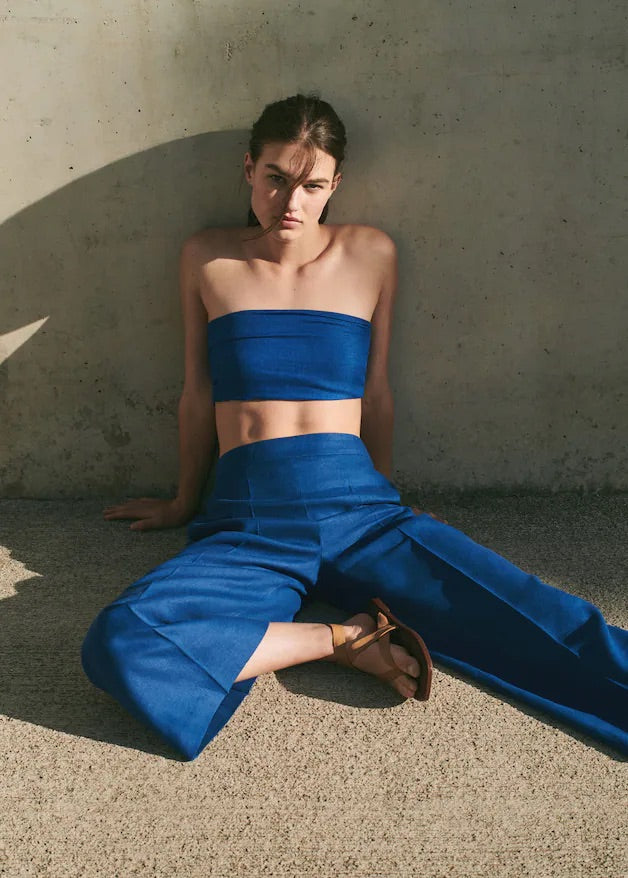 100% linen culotte pants