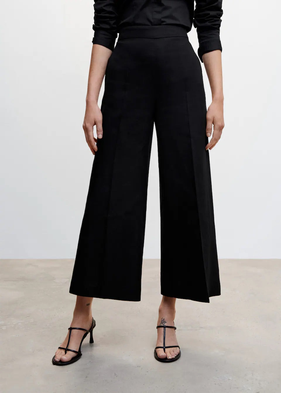 100% linen culotte pants