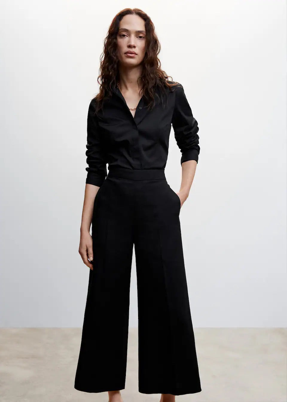 100% linen culotte pants