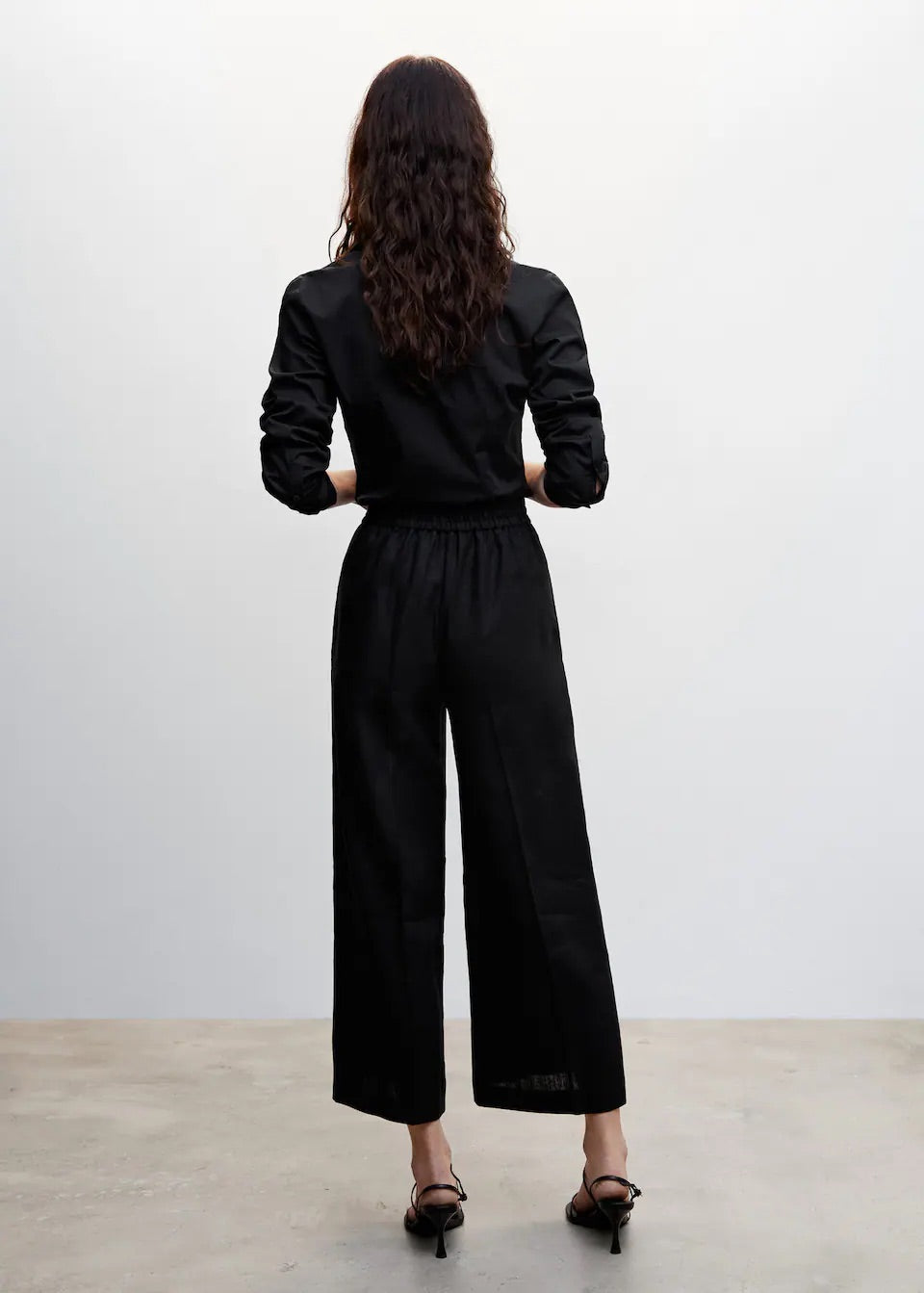 100% linen culotte pants