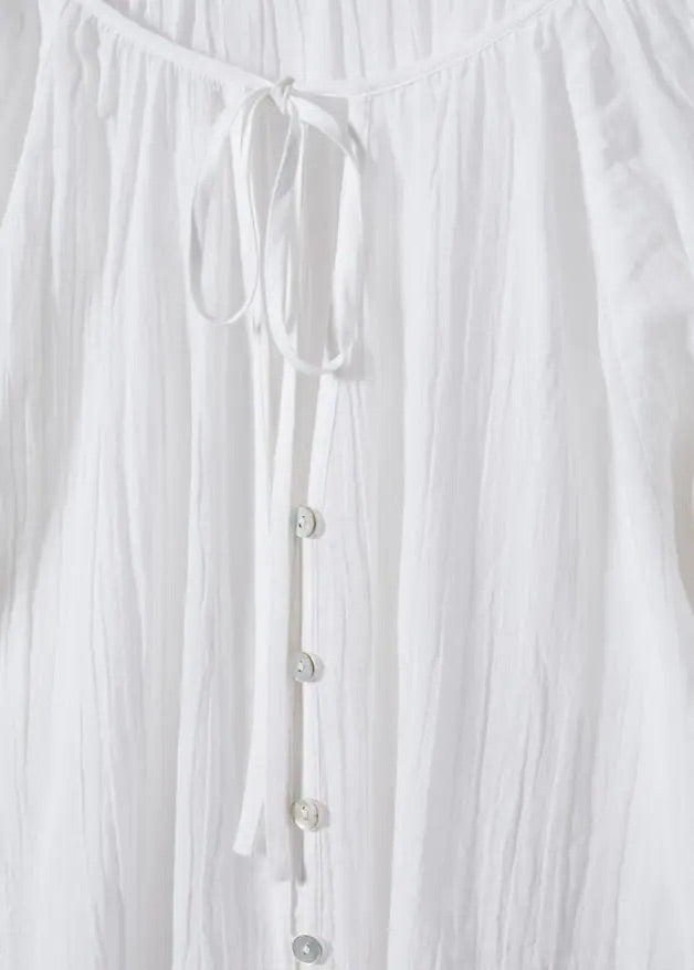 Buttoned textured blouse