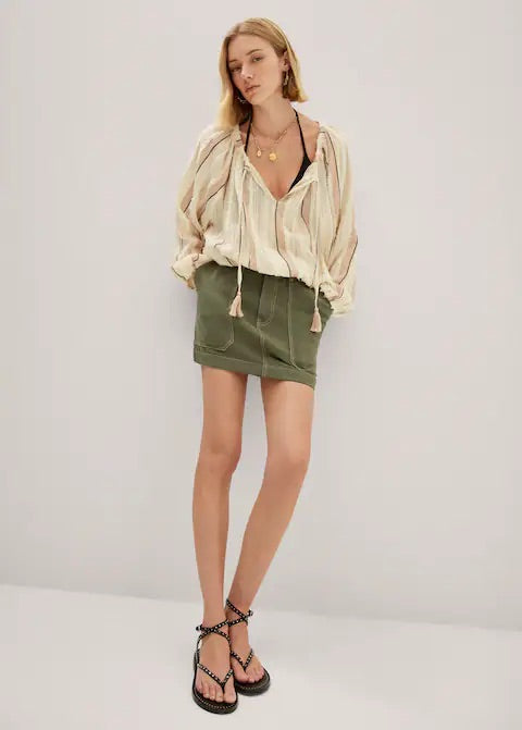 Stripe texture blouse