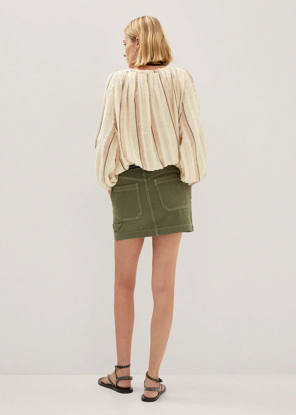 Stripe texture blouse