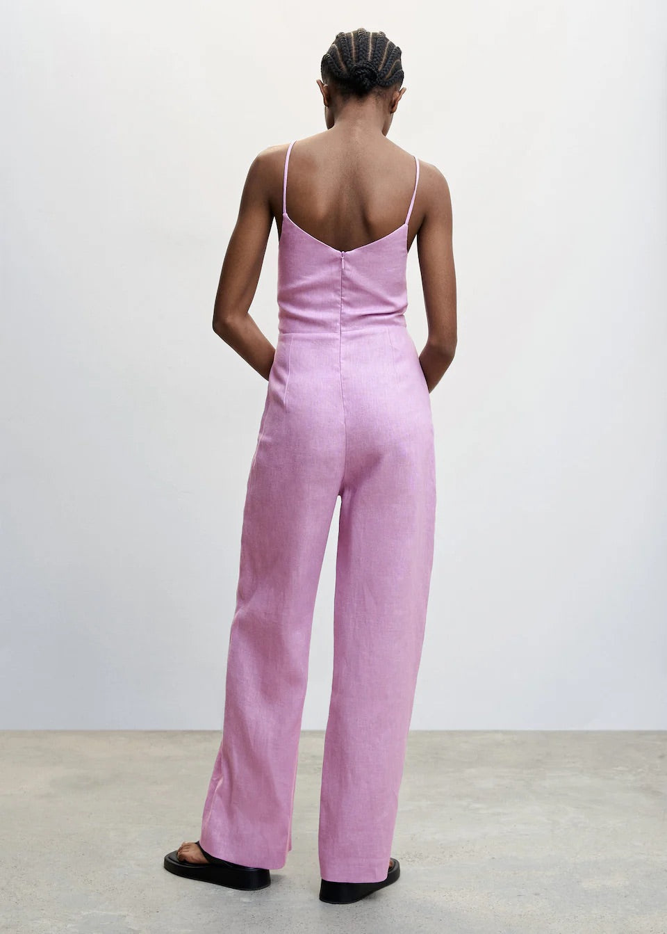 Linen knot jumpsuit
