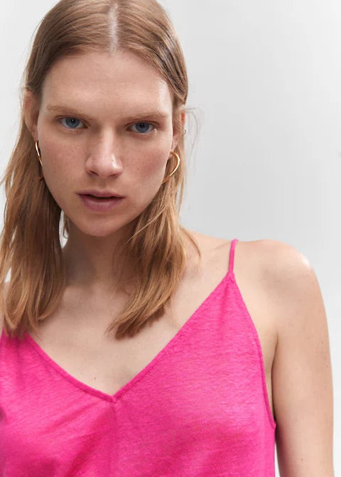 Strap linen top