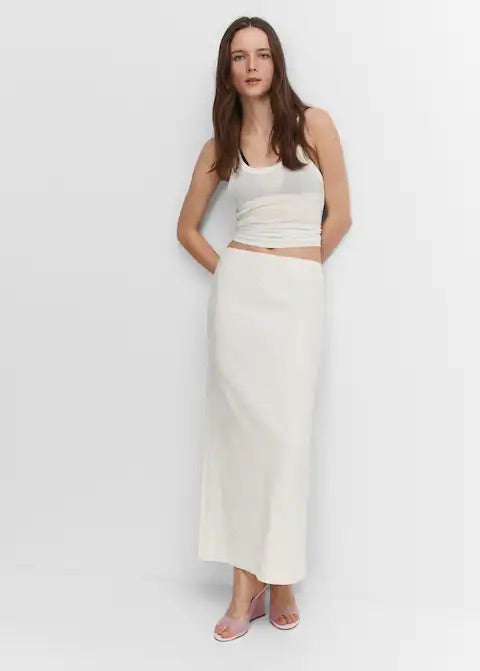 Slit long skirt