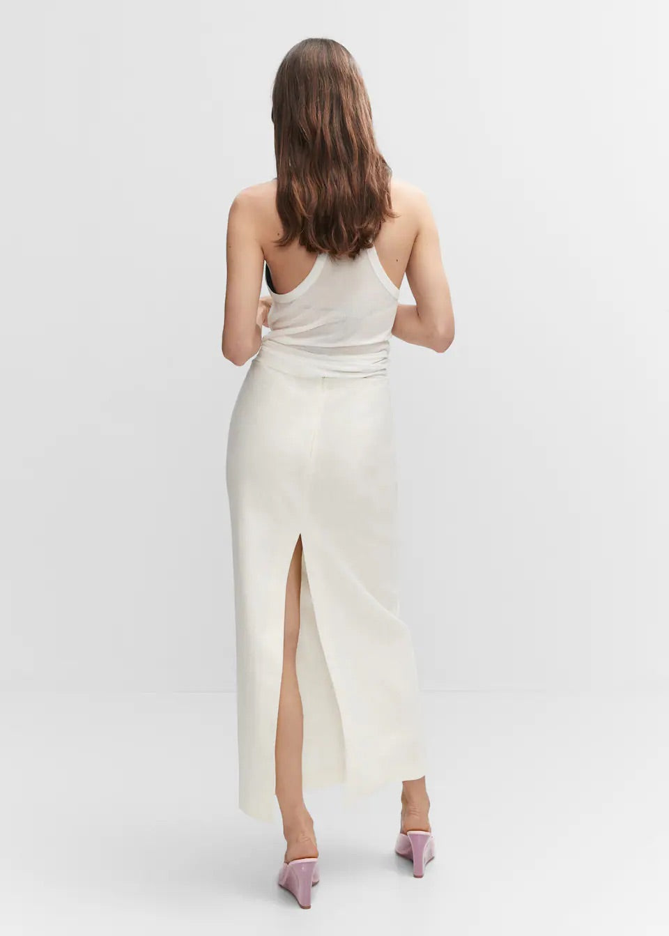 Slit long skirt