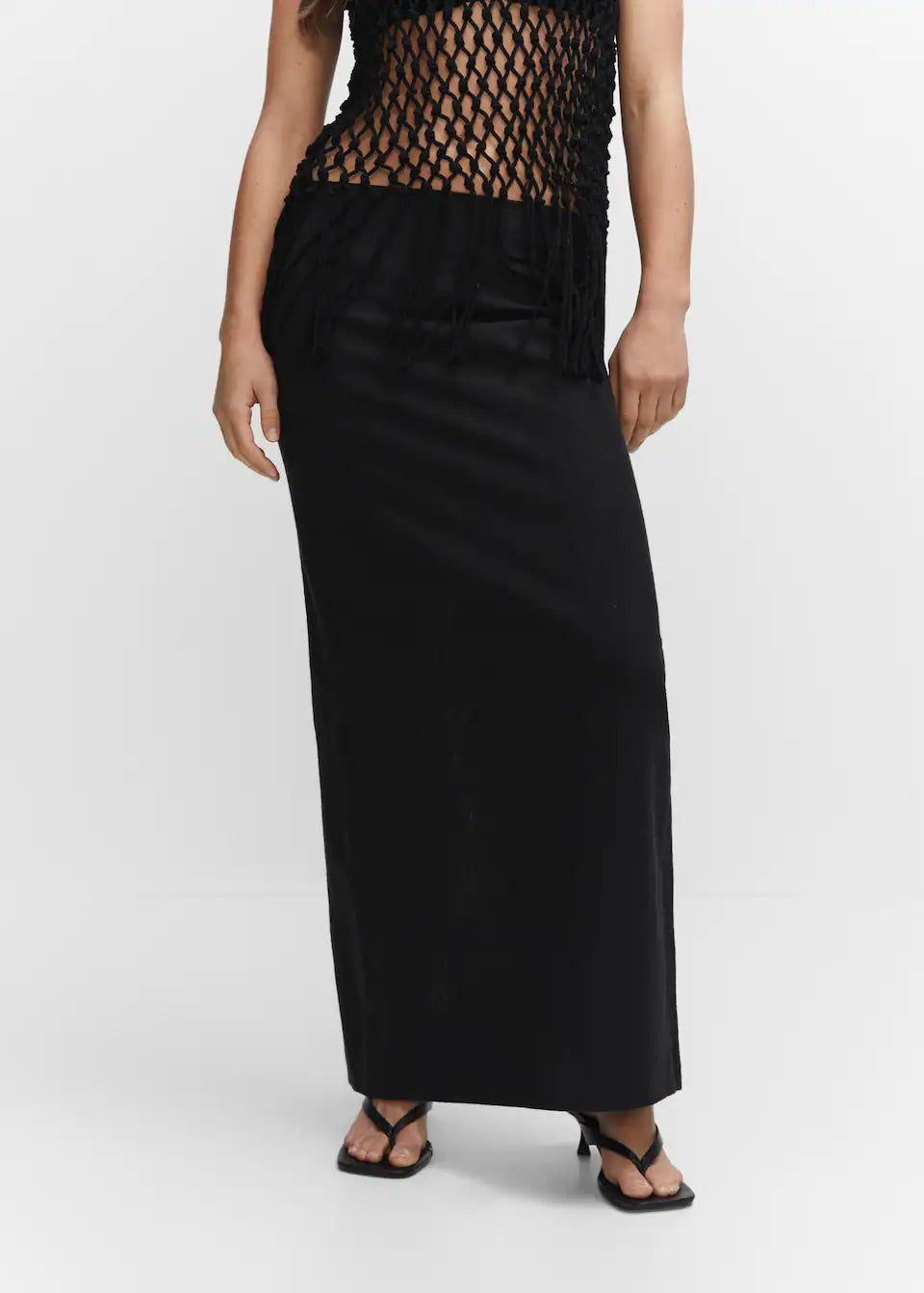 Slit long skirt