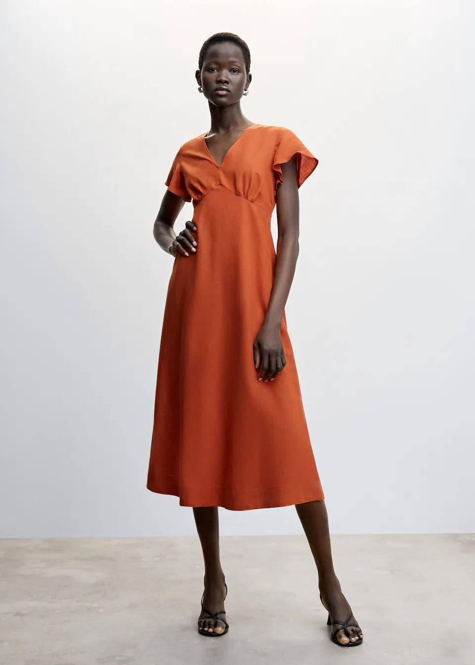 V-neckline dress