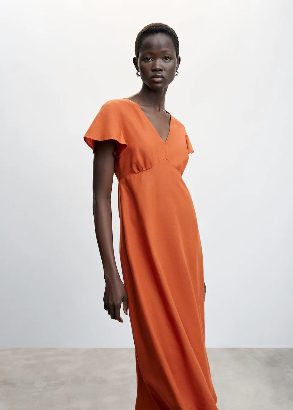 V-neckline dress