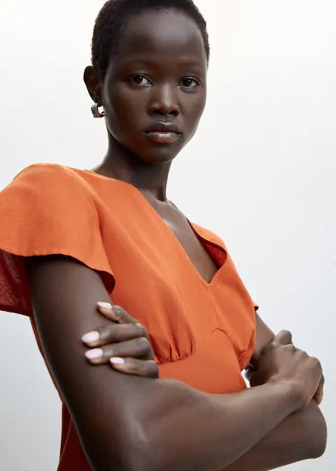 V-neckline dress