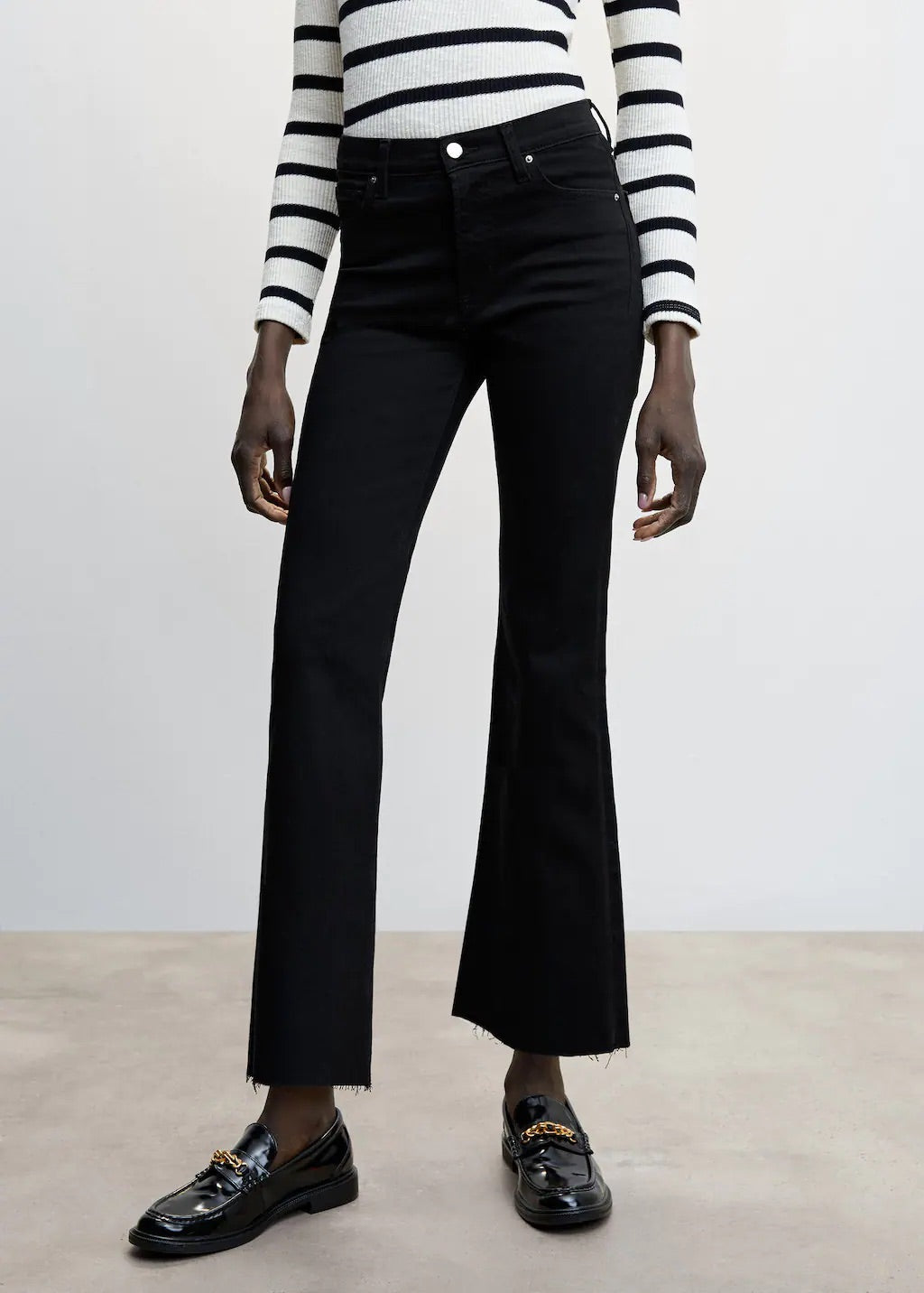 Crop flared jeans