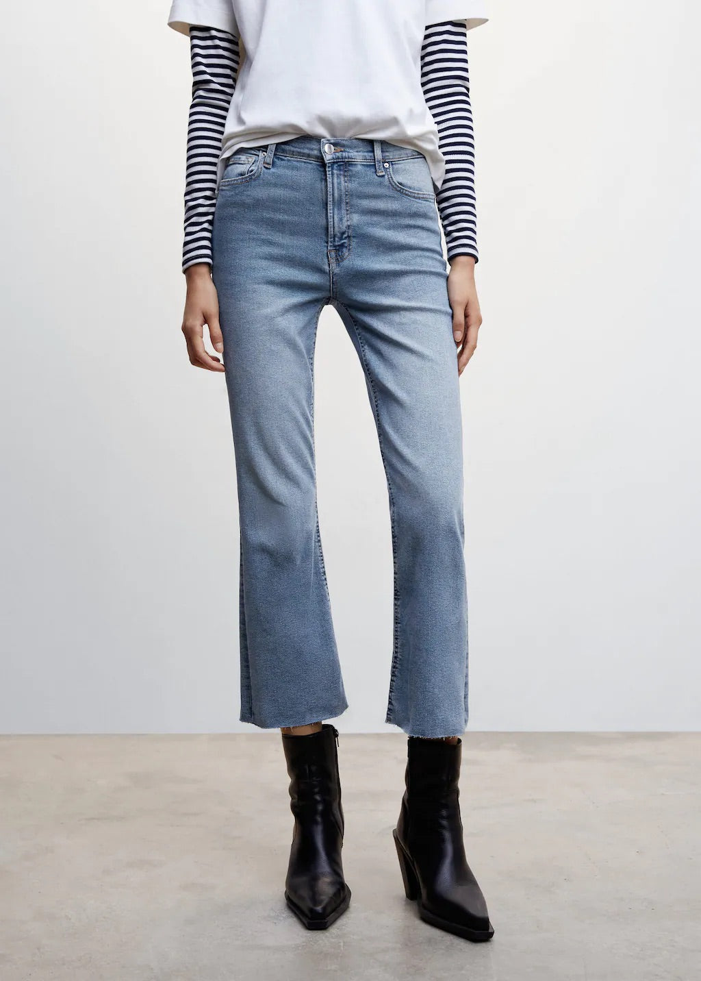 Crop flared jeans