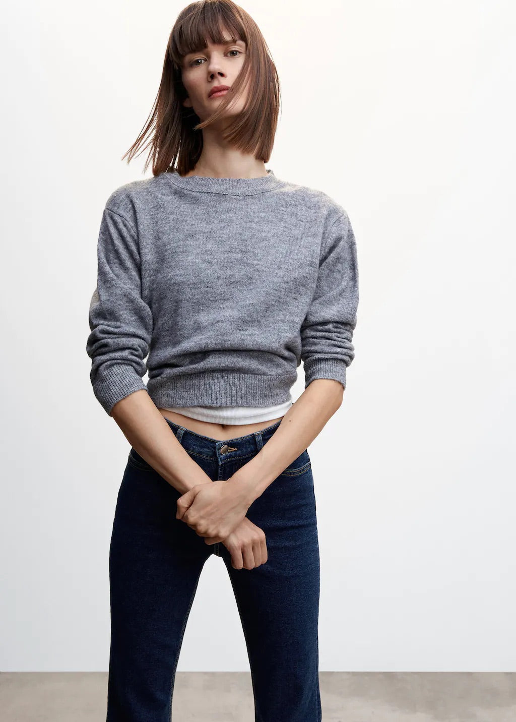 Crop flared jeans