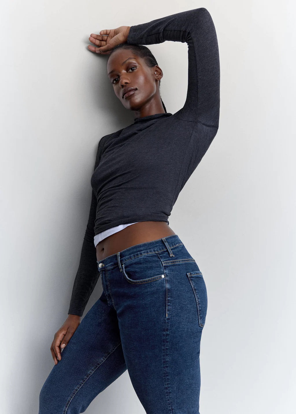 Crop flared jeans