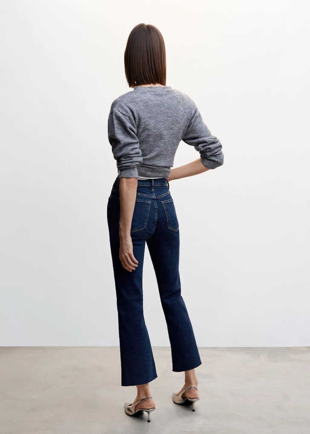Crop flared jeans