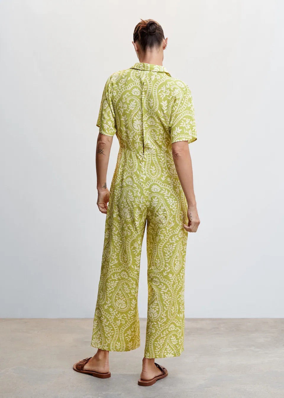 Printed wrap jumpsuit